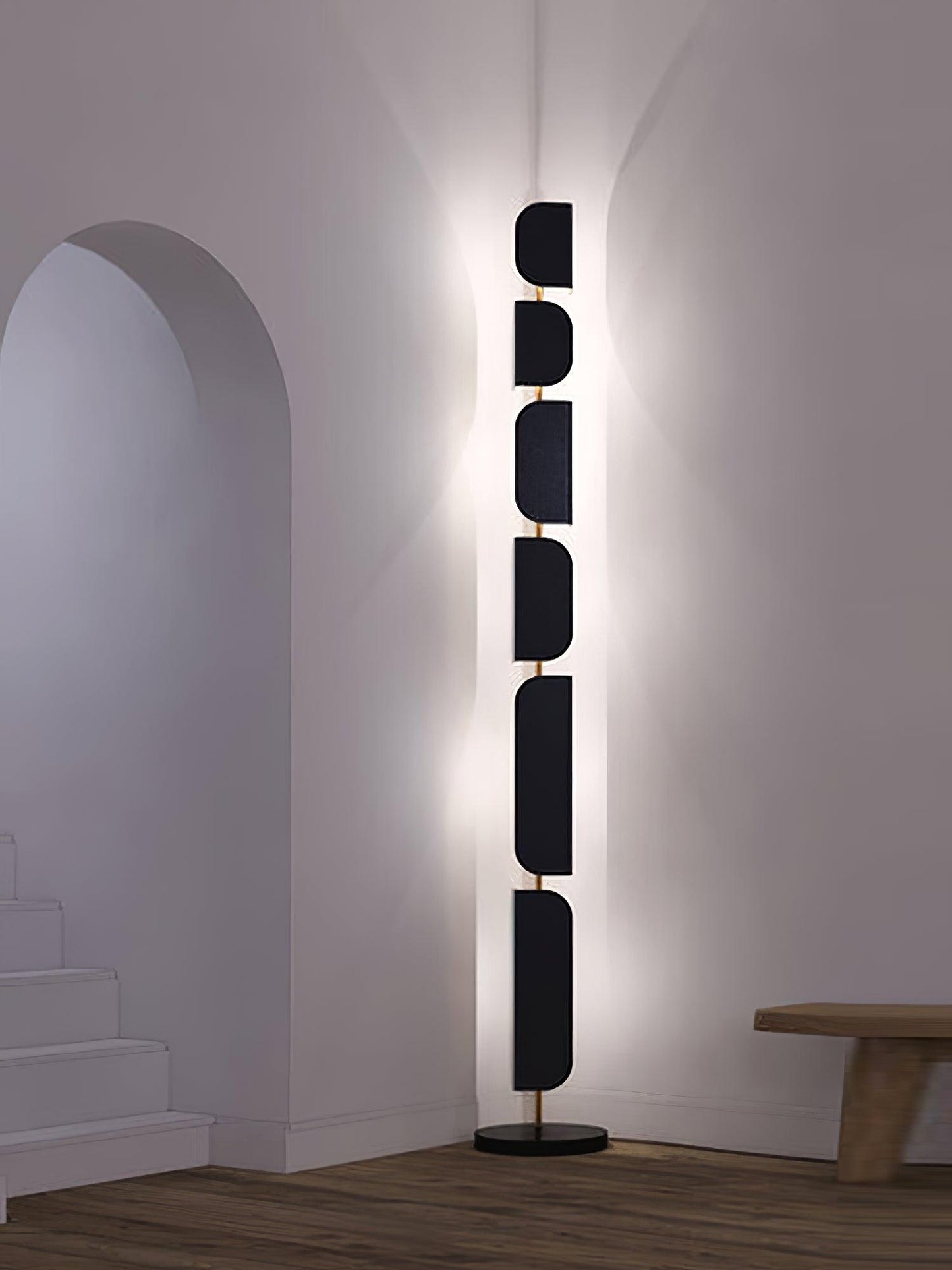 Leagan Floor Lamp - LED Metal Marble Indoor Light