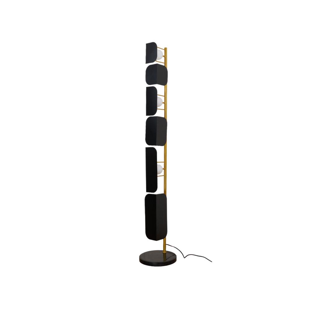 Leagan Floor Lamp - LED Metal Marble Indoor Light