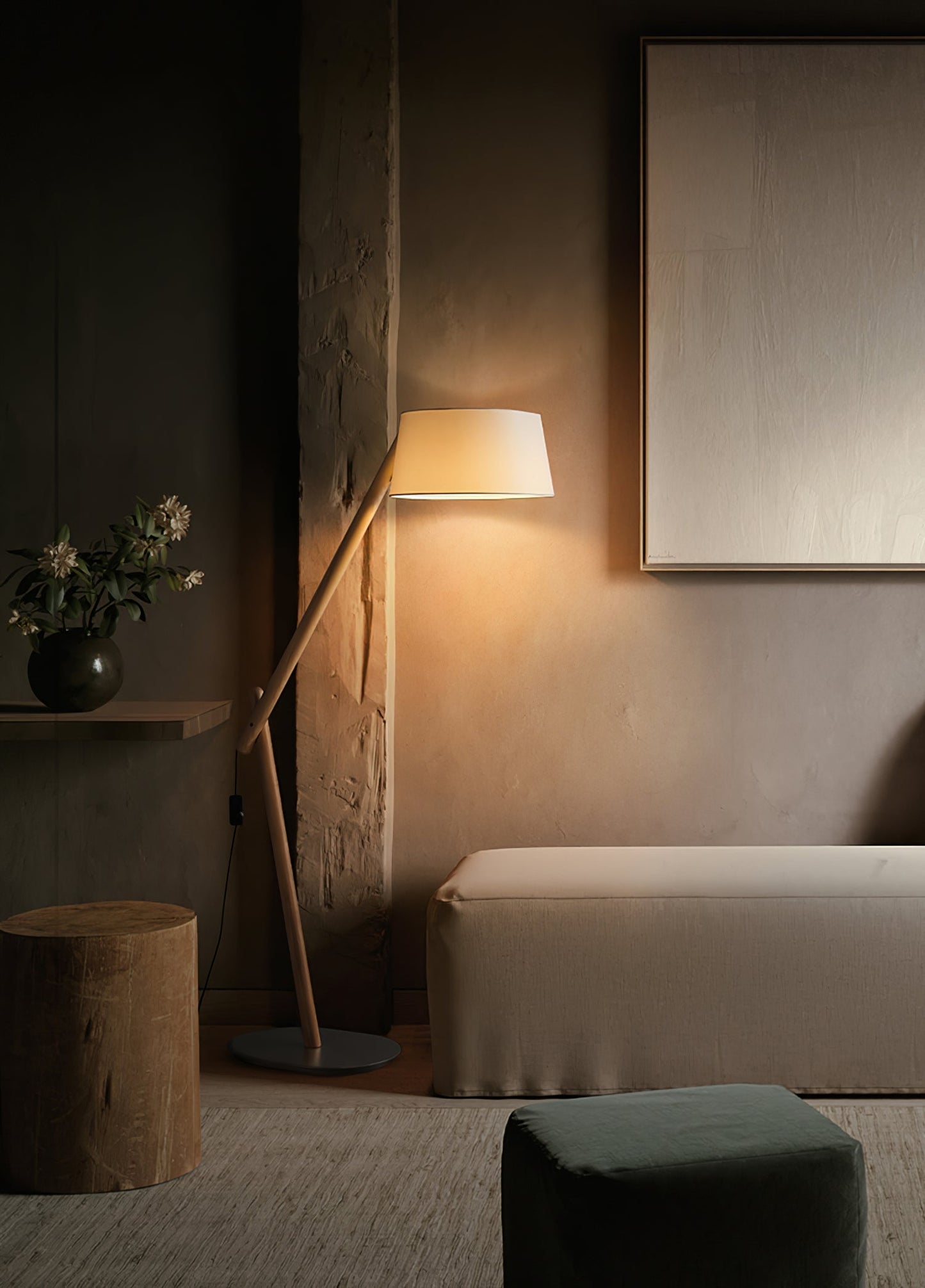 Lean Pivot Floor Lamp with Adjustable Arm LED Light