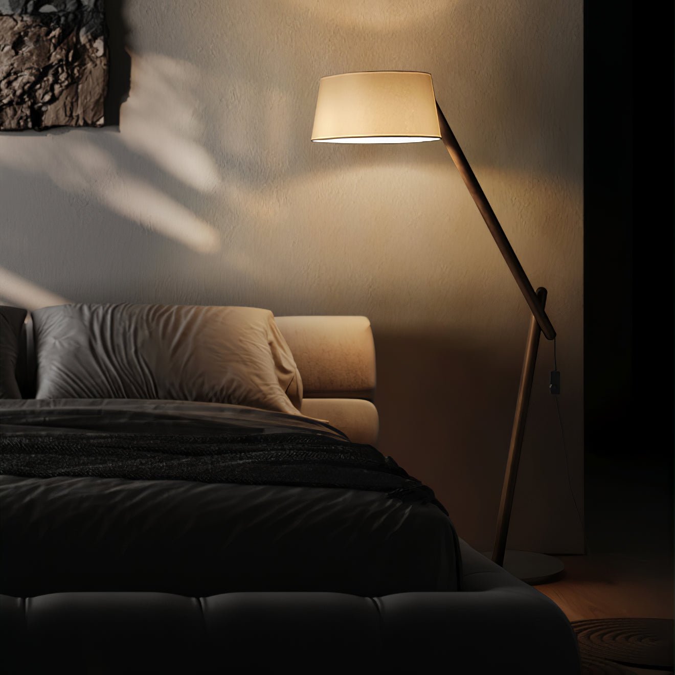 Lean Pivot Floor Lamp with Adjustable Arm LED Light