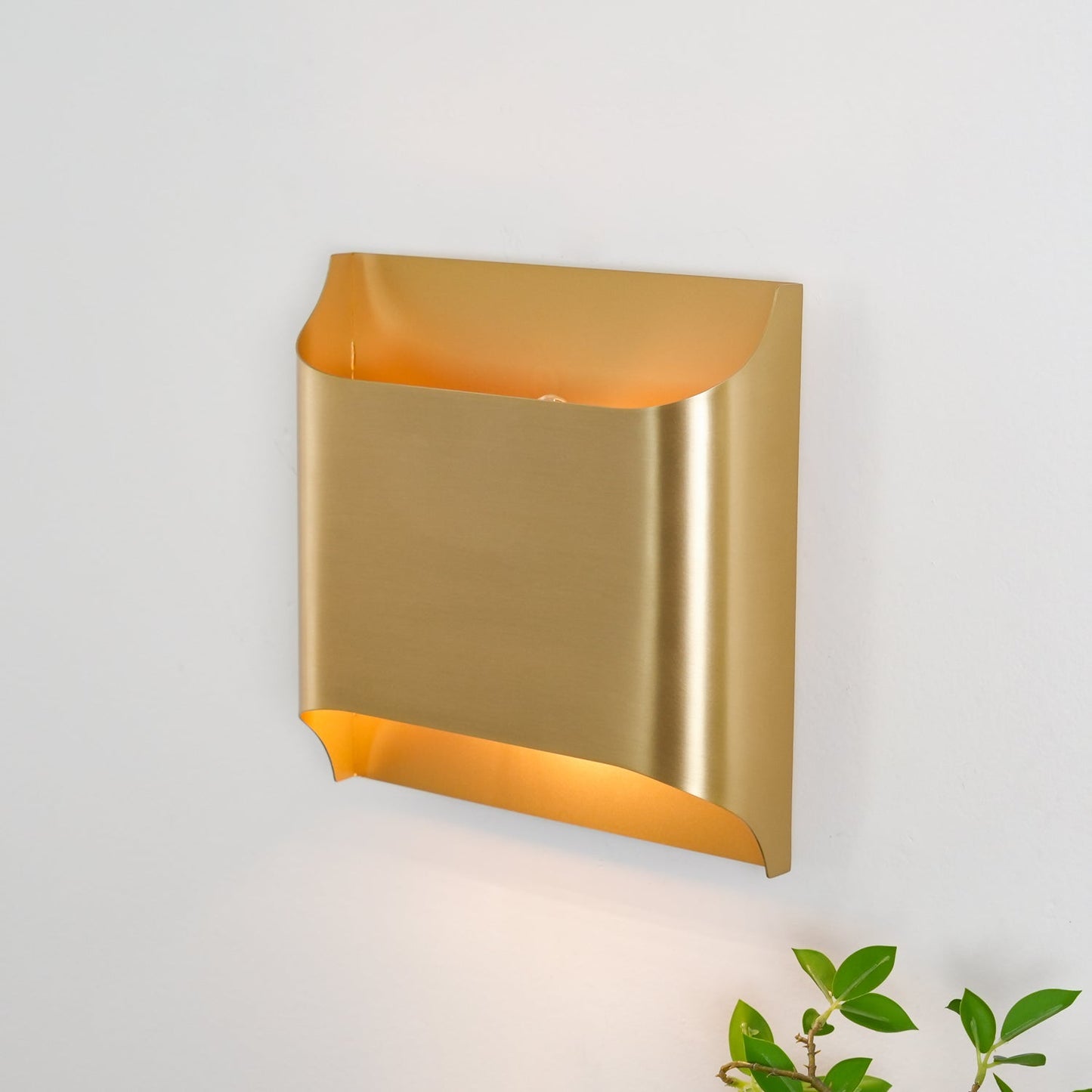 Leclerc Brass Wall Lamp LED Indoor Lighting Fixture Set of 2