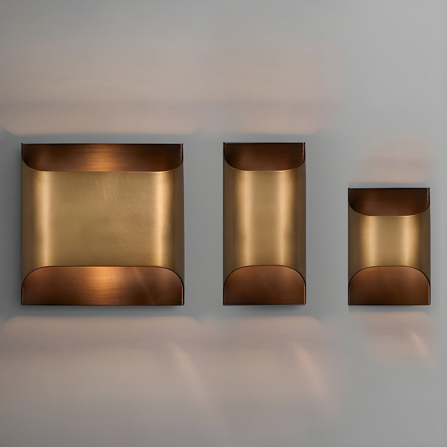 Leclerc Brass Wall Lamp LED Indoor Lighting Fixture Set of 2