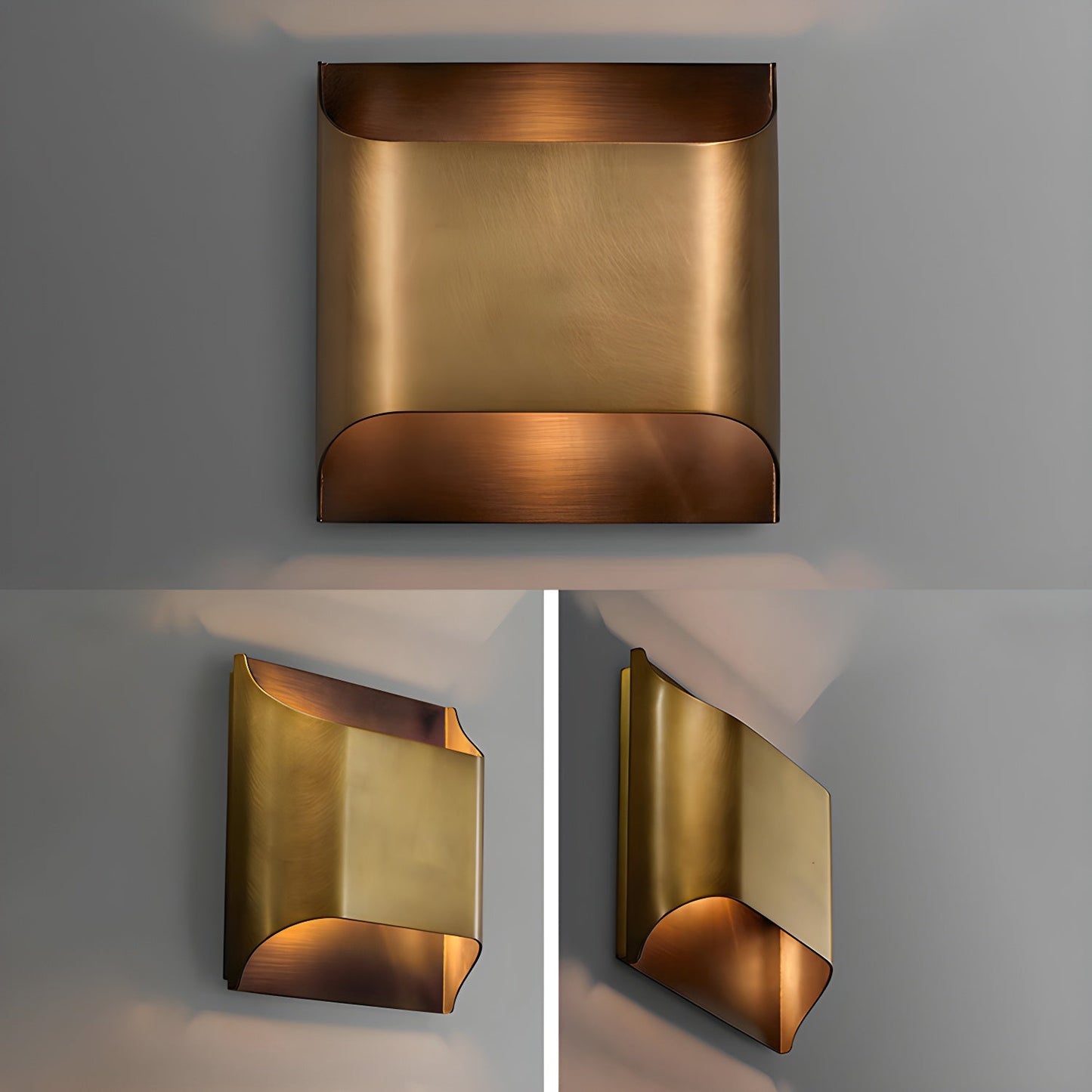 Leclerc Brass Wall Lamp LED Indoor Lighting Fixture Set of 2