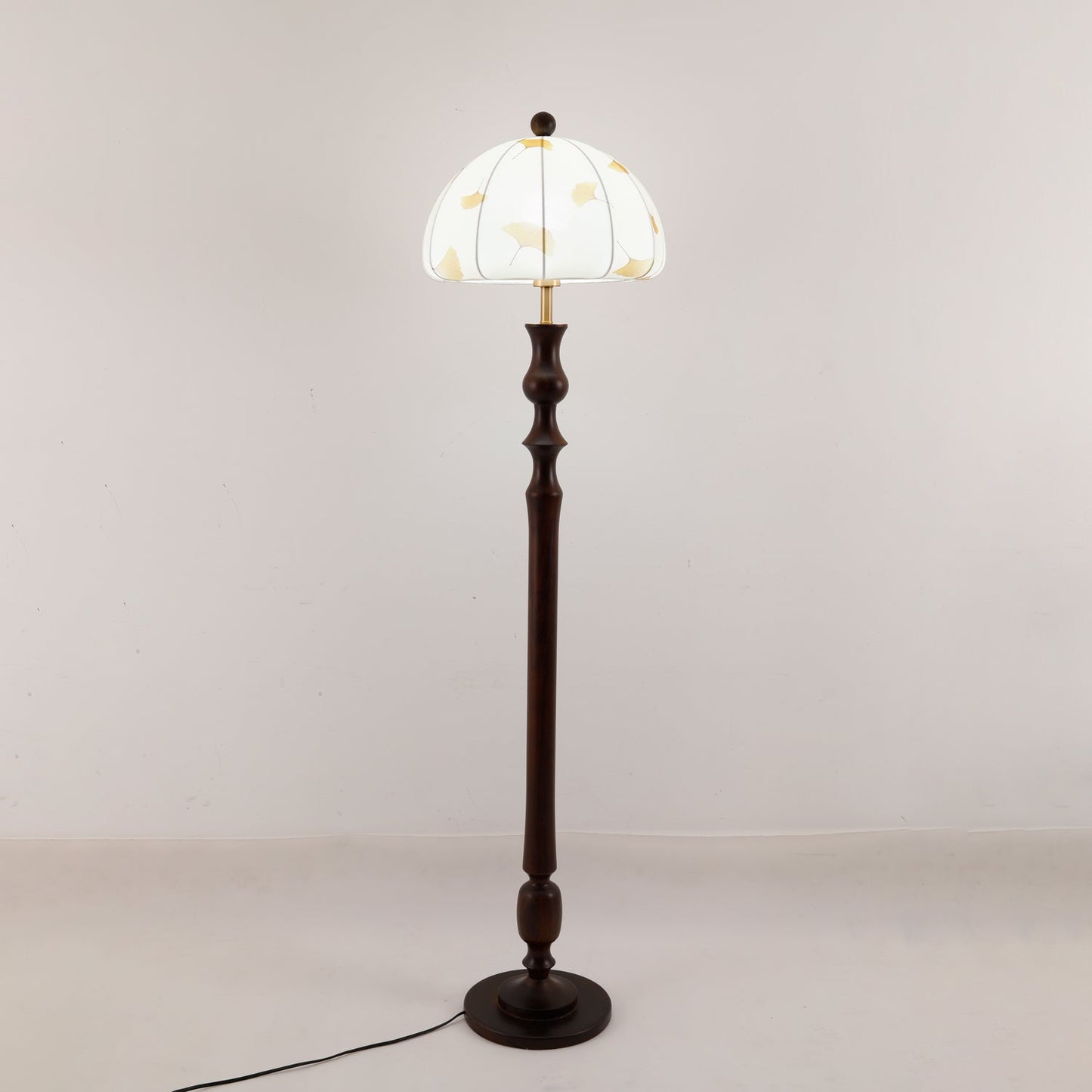 Lena Floor Lamp - LED Modern Design, Indoor Use, Walnut