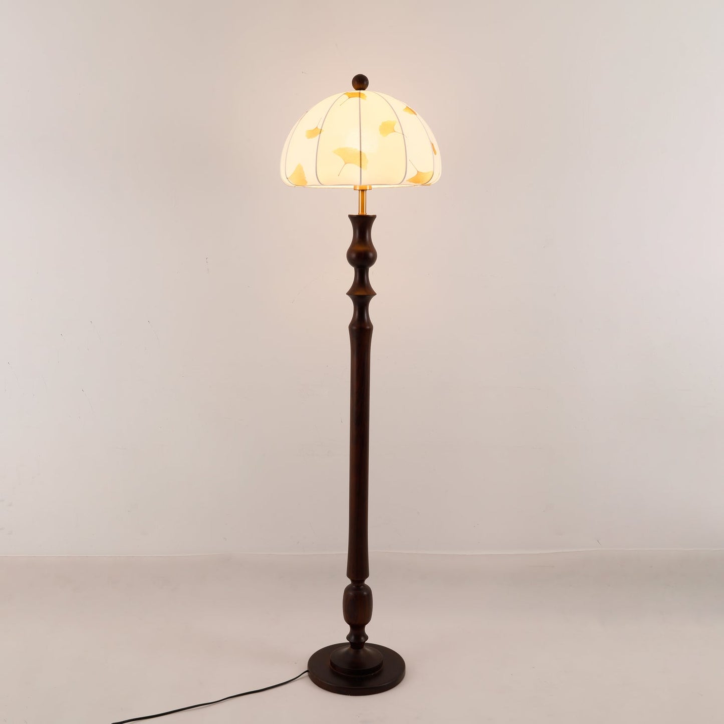 Lena Floor Lamp - LED Modern Design, Indoor Use, Walnut