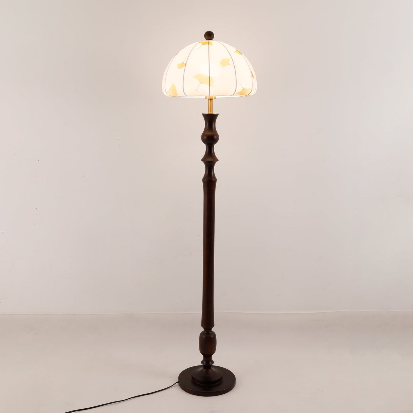 Lena Floor Lamp - LED Modern Design, Indoor Use, Walnut