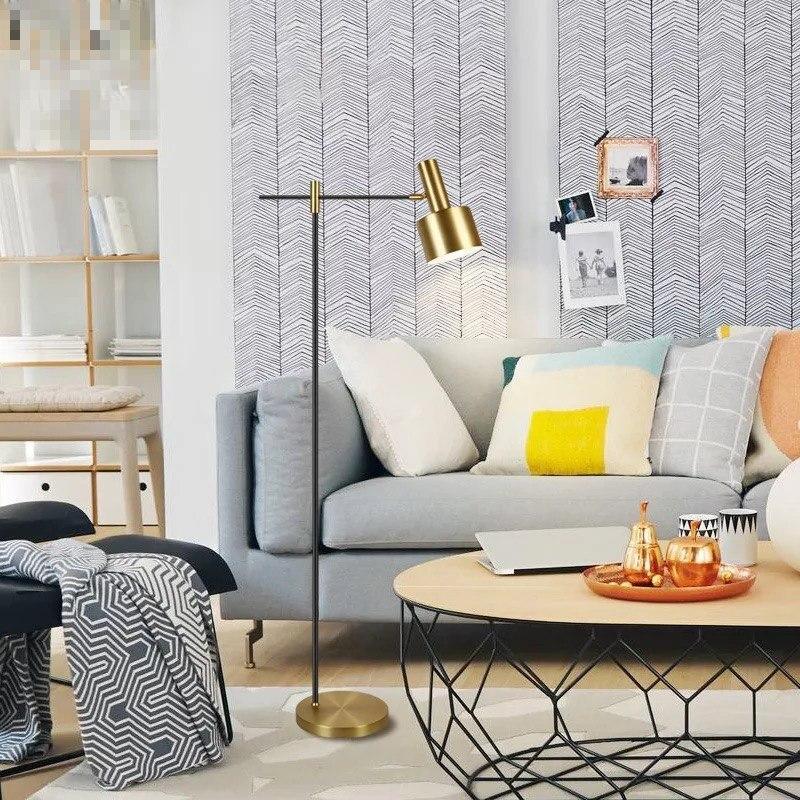 Lento Floor Lamp with Gold Finish LED Light for Home