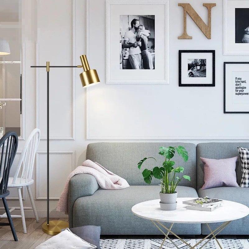 Lento Floor Lamp with Gold Finish LED Light for Home