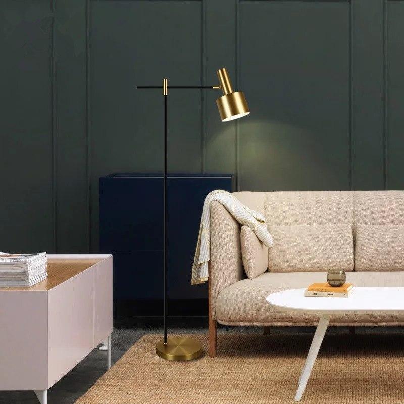 Lento Floor Lamp with Gold Finish LED Light for Home