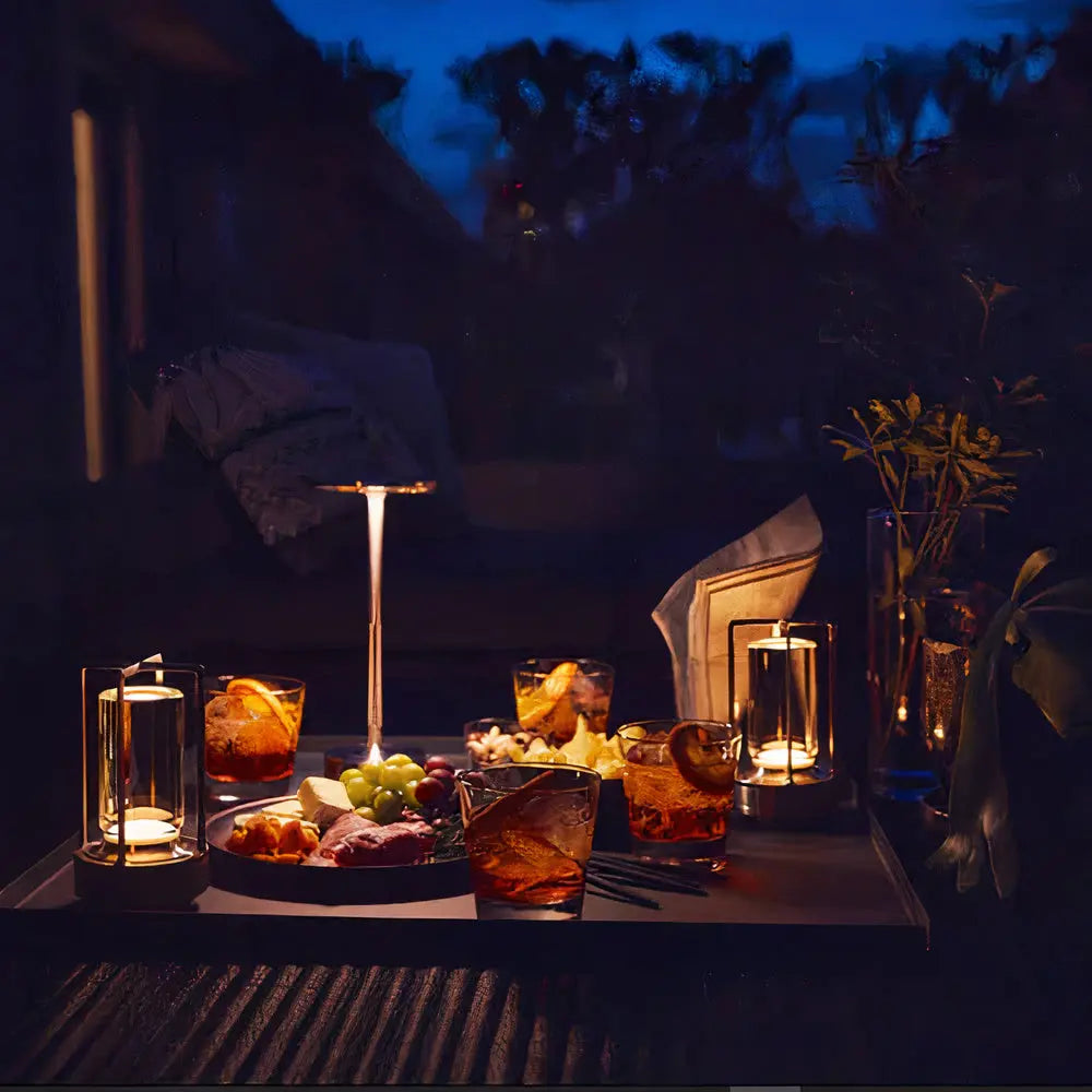 Elegante Table Lamp by Thomas - Stylish Metal & Glass Design