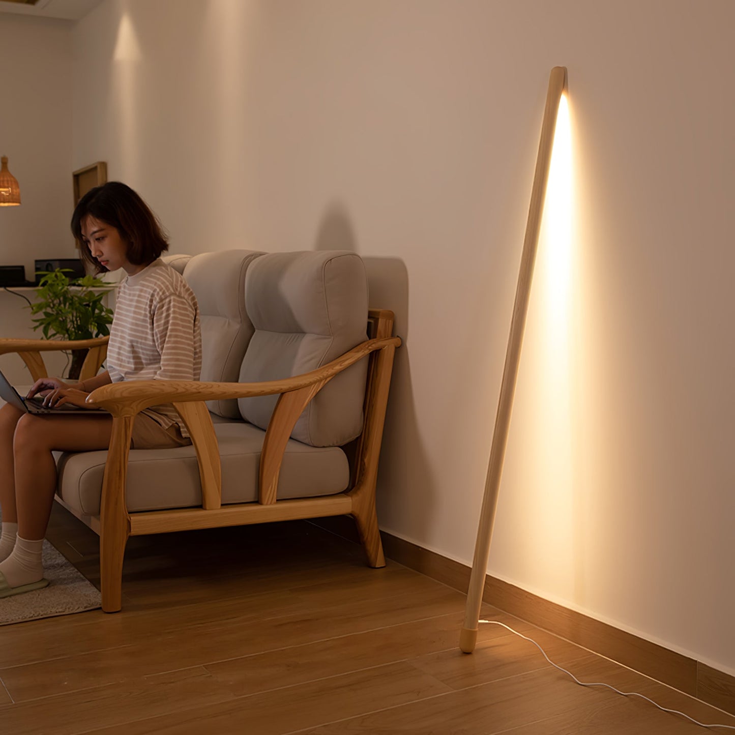 Line Assist Ambience Floor Lamp with Dimmable LED Light