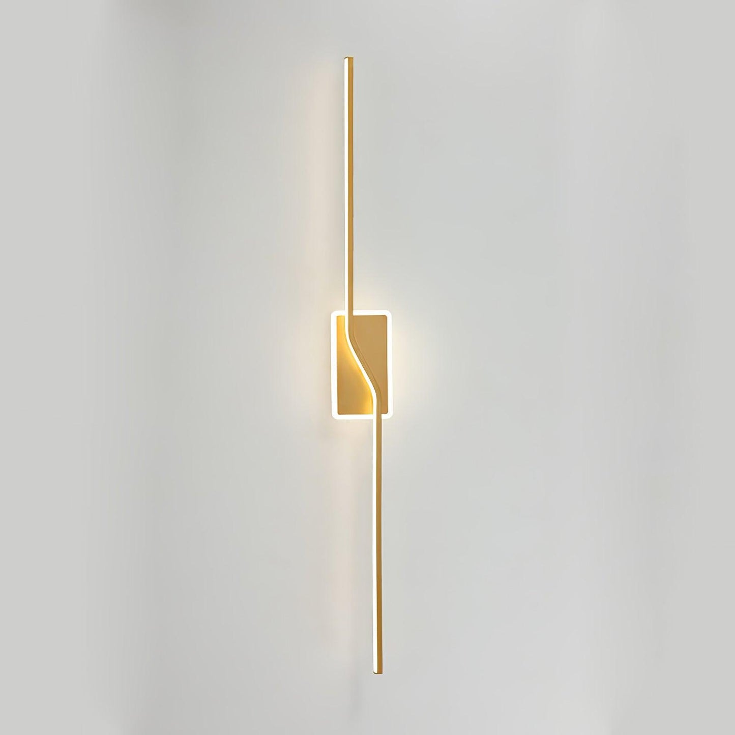 Linear Strip Wall Light - LED Indoor Brass Design, 2-Pack