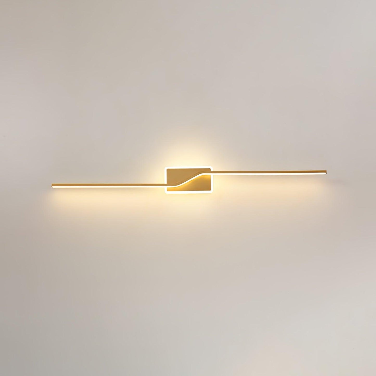 Linear Strip Wall Light - LED Indoor Brass Design, 2-Pack