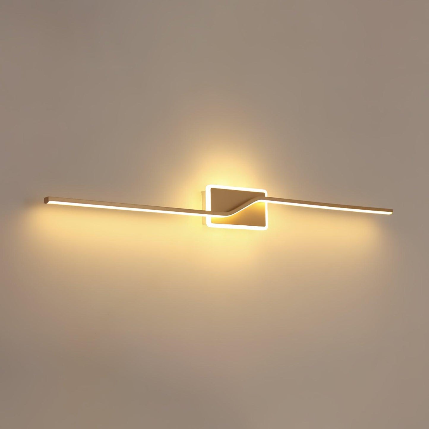 Linear Strip Wall Light - LED Indoor Brass Design, 2-Pack