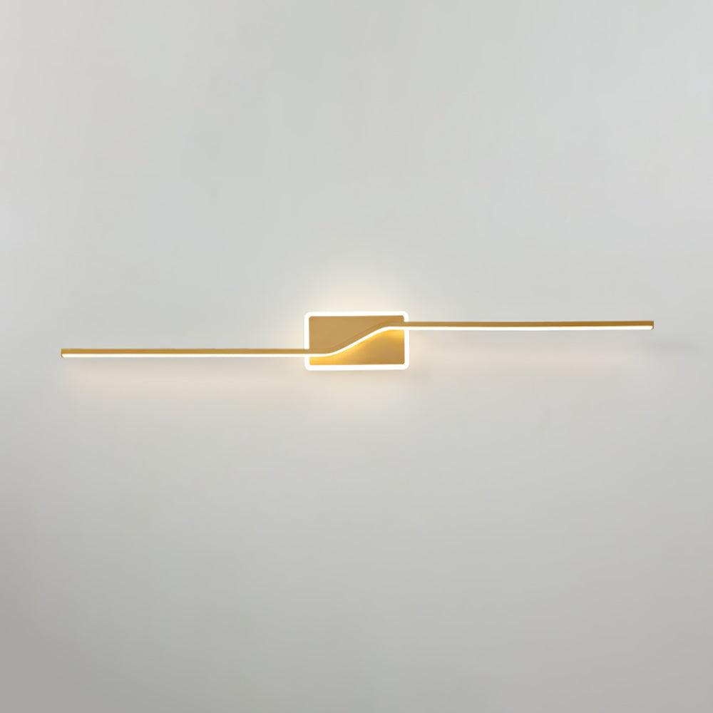 Linear Strip Wall Light - LED Indoor Brass Design, 2-Pack