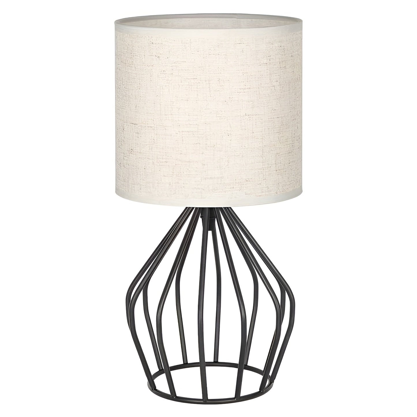 Desk Lamp with Linen Shade and Metal Base – Perfect Lighting