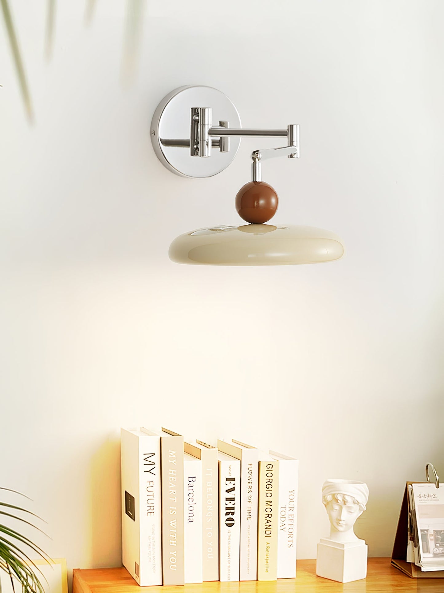 Lola Swing Arm Wall Lamp with LED Light - Chrome Finish