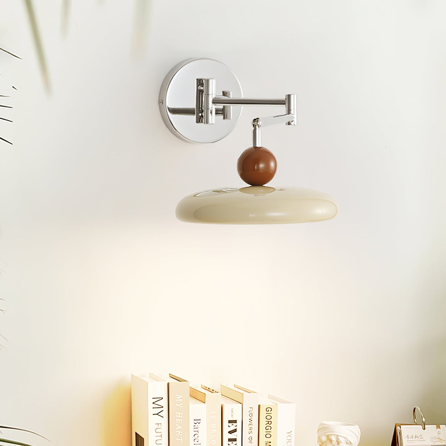 Lola Swing Arm Wall Lamp with LED Light - Chrome Finish