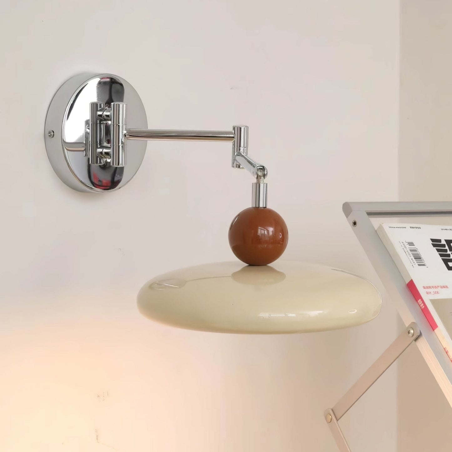 Lola Swing Arm Wall Lamp with LED Light - Chrome Finish