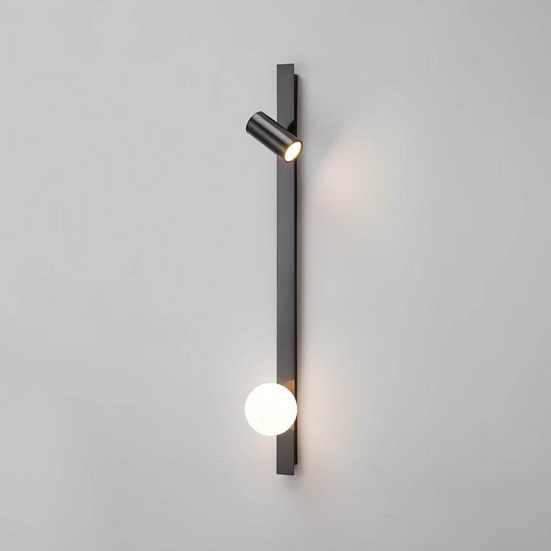 Long Arm Plug-in Wall Light with Brass Finish and LED