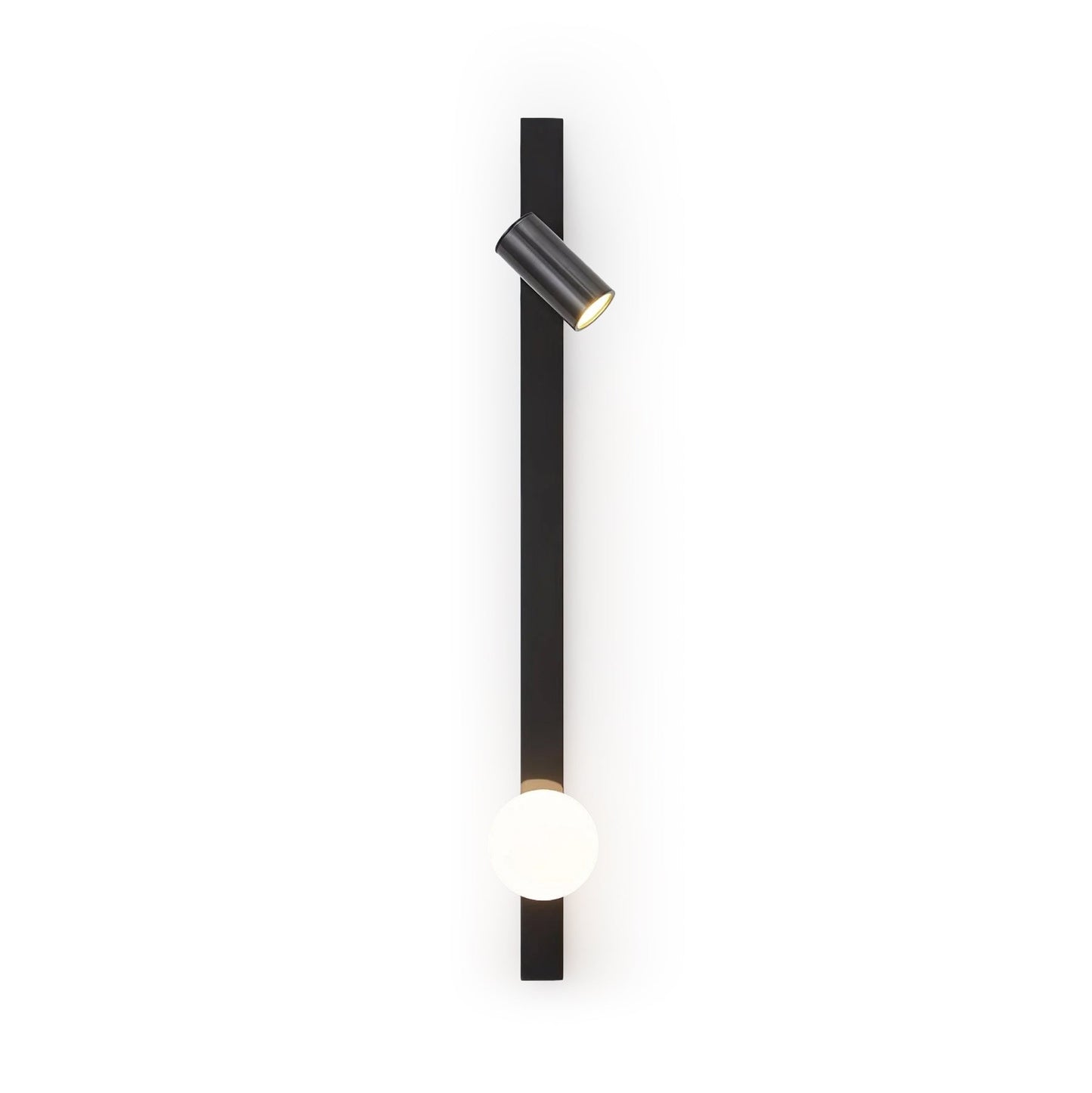 Long Arm Plug-in Wall Light with Brass Finish and LED