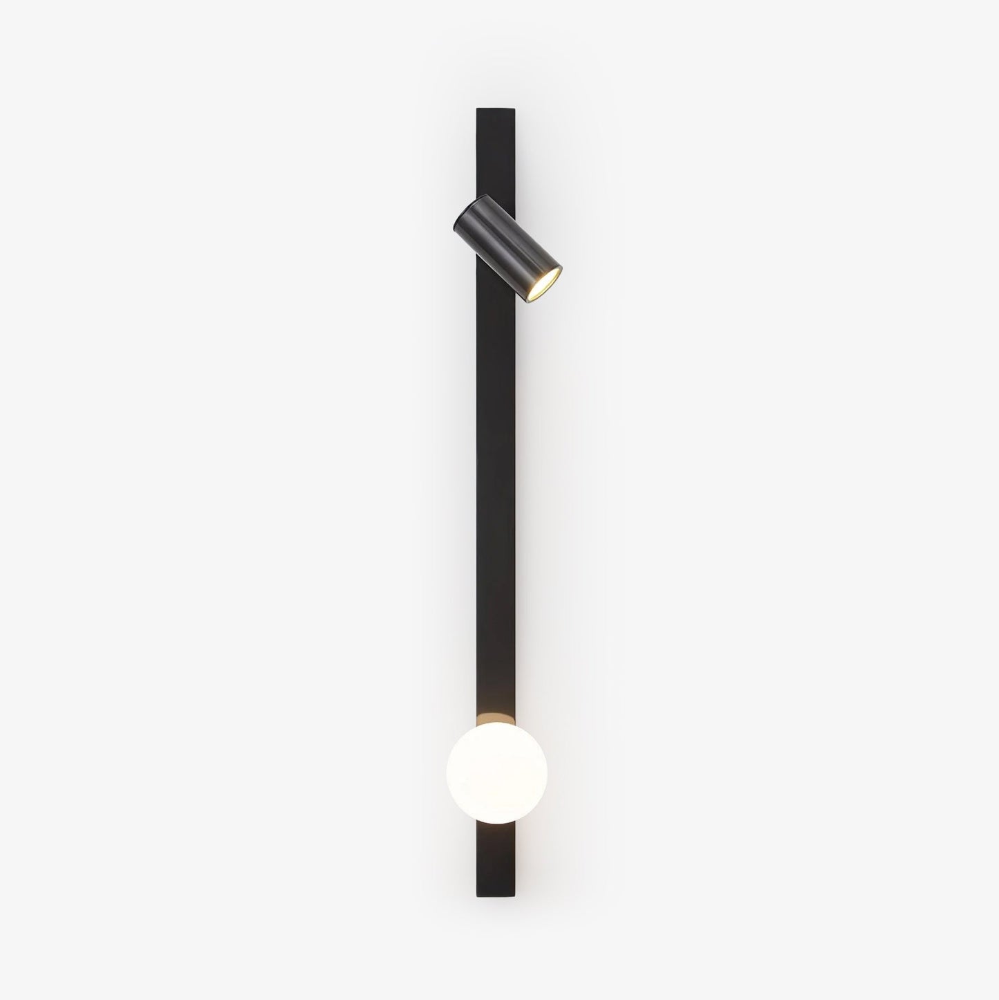 Long Arm Plug-in Wall Light with Brass Finish and LED