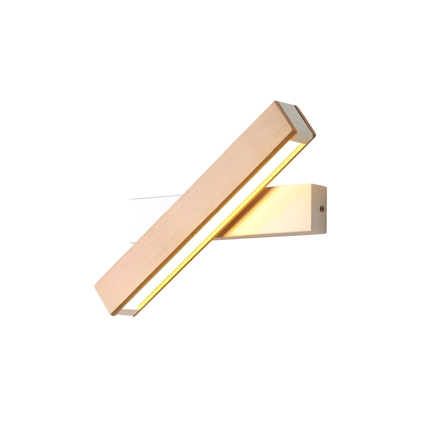 Luca Angle Wall Light with LED - Modern Wood Finish