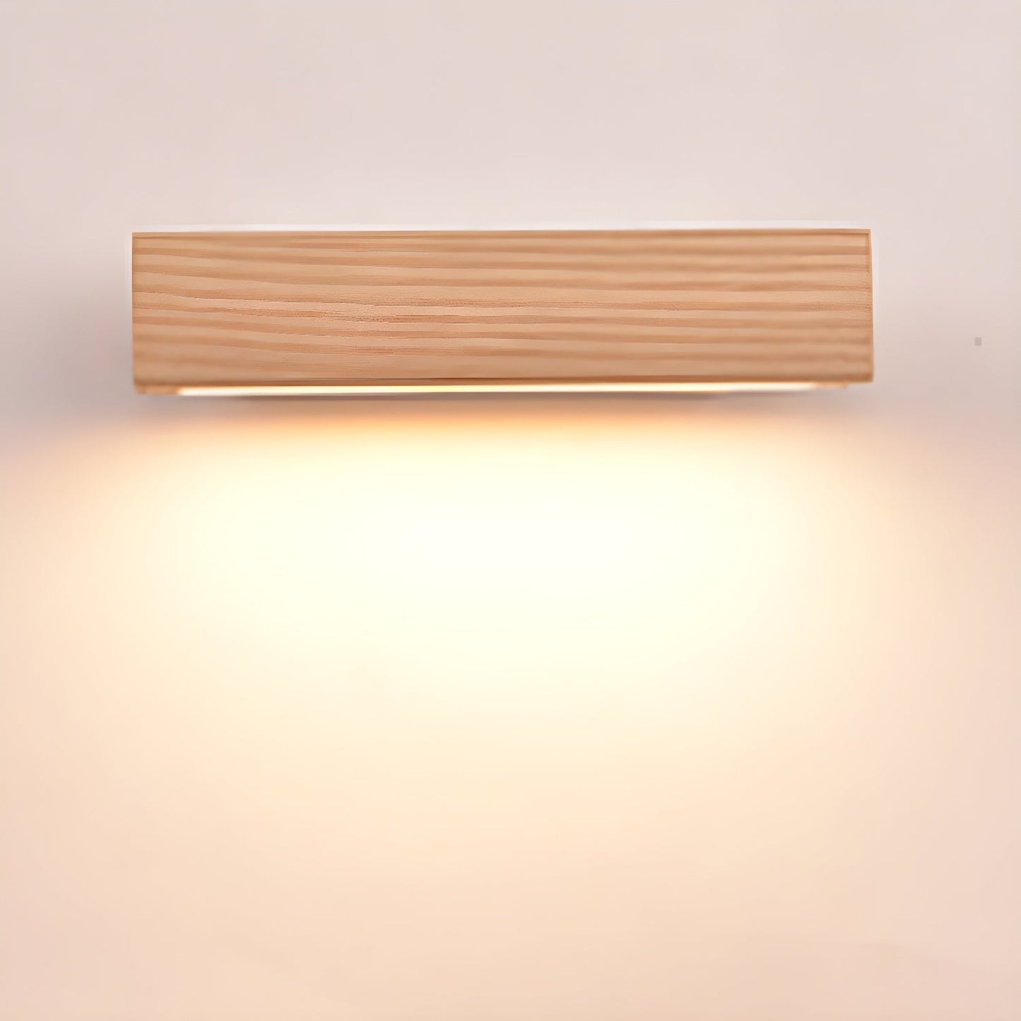 Luca Angle Wall Light with LED - Modern Wood Finish