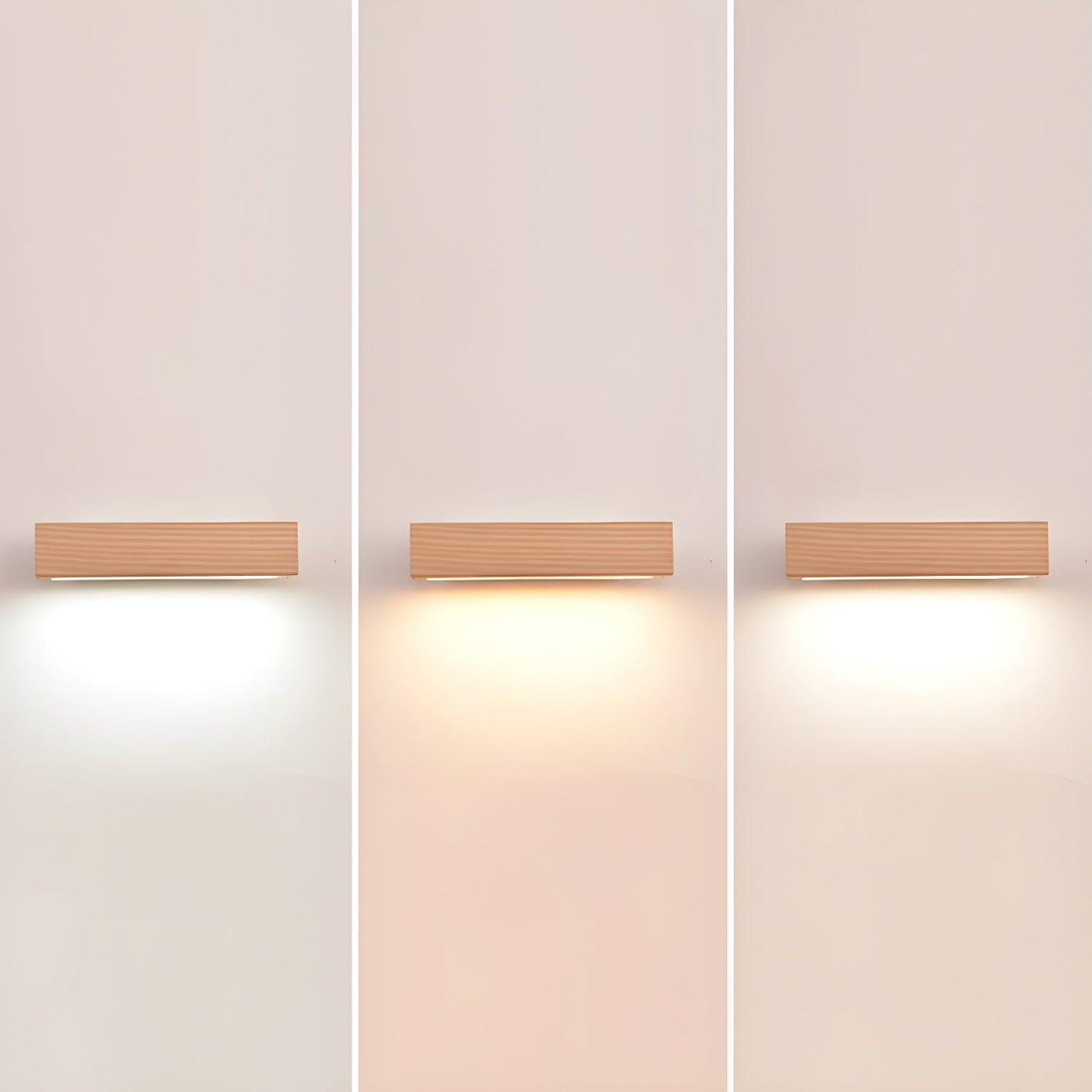 Luca Angle Wall Light with LED - Modern Wood Finish