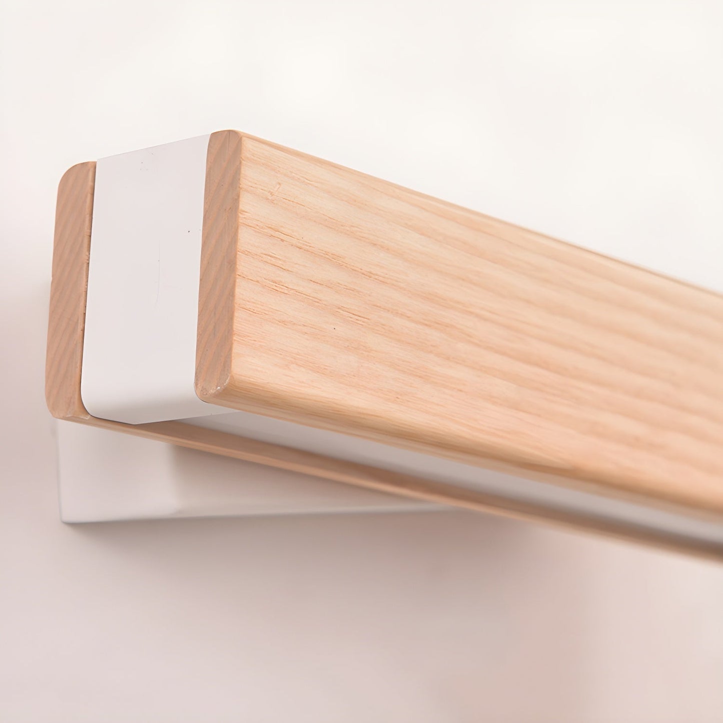 Luca Angle Wall Light with LED - Modern Wood Finish