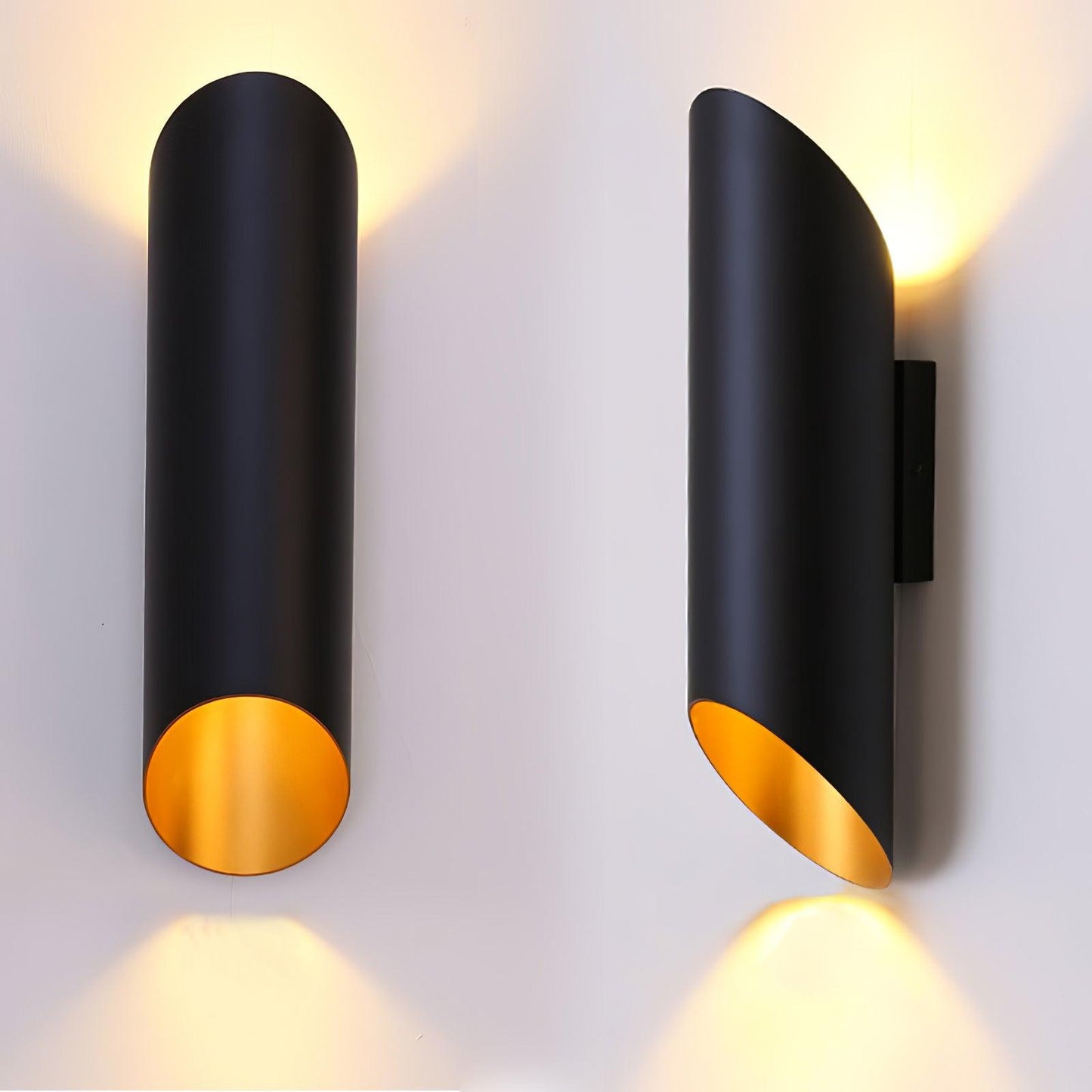 Lucide Quirijn Wall Lamp Black and Gold LED Indoor Light