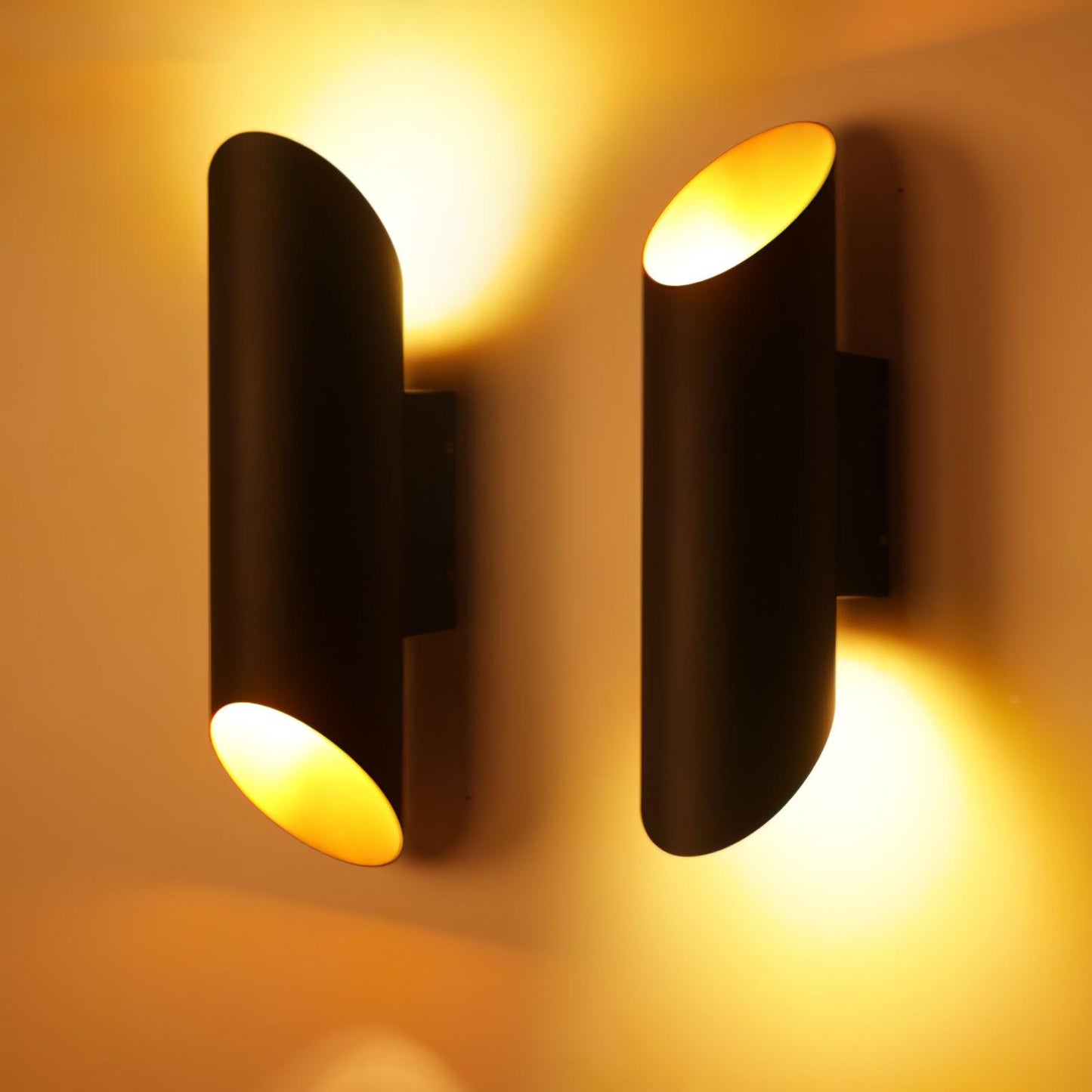 Lucide Quirijn Wall Lamp Black and Gold LED Indoor Light