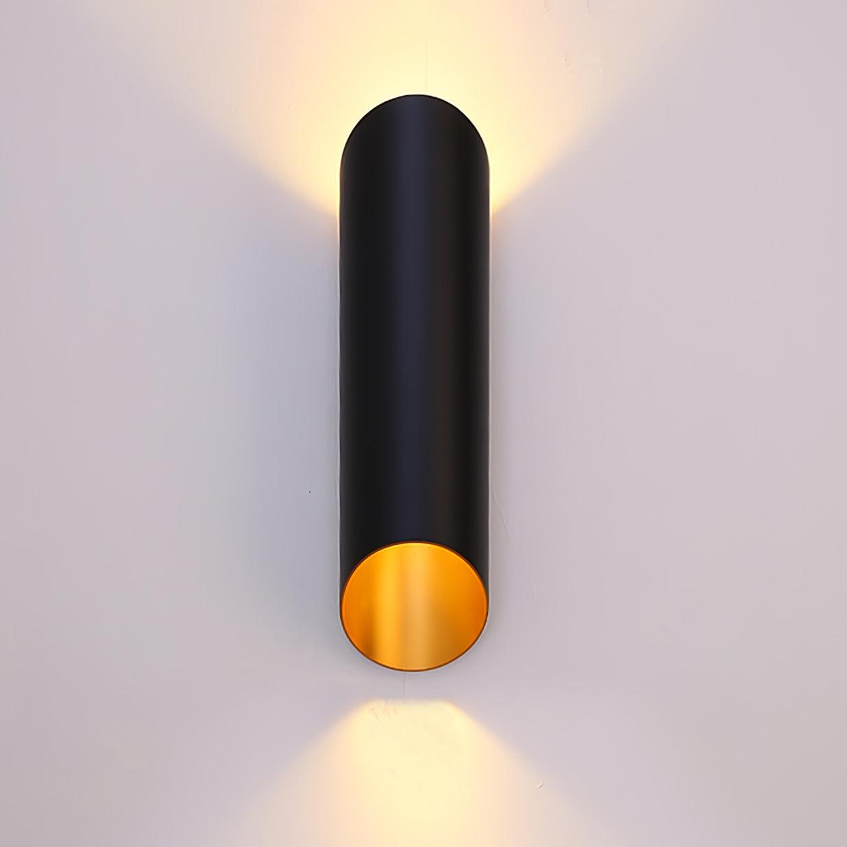 Lucide Quirijn Wall Lamp Black and Gold LED Indoor Light