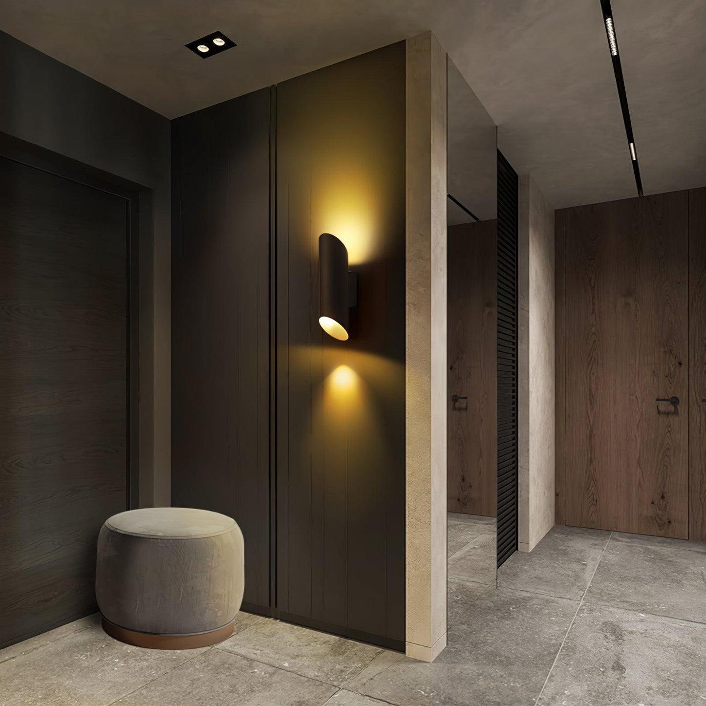 Lucide Quirijn Wall Lamp Black and Gold LED Indoor Light