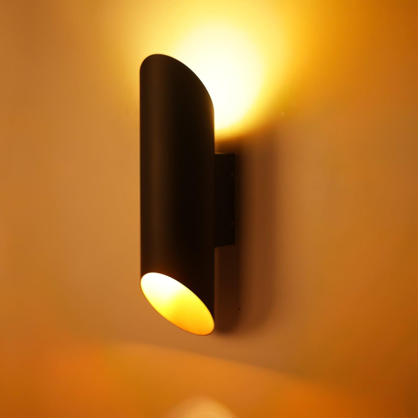 Lucide Quirijn Wall Lamp Black and Gold LED Indoor Light