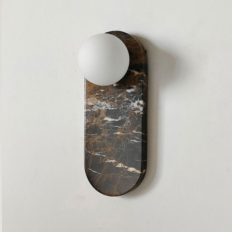 Lucie Wall Lamp - Indoor LED Marble Fixture, Mid-Century Design
