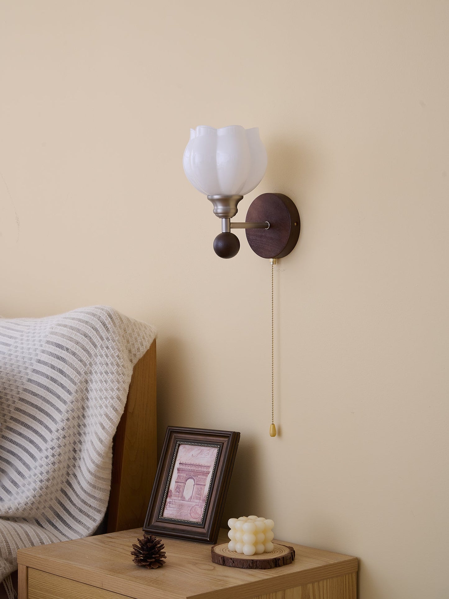 Lucille Wall Lamp - Hexagonal Glass Shade, Indoor Lighting