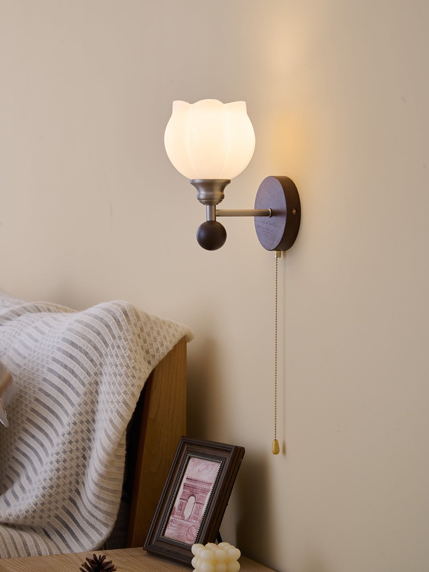 Lucille Wall Lamp - Hexagonal Glass Shade, Indoor Lighting
