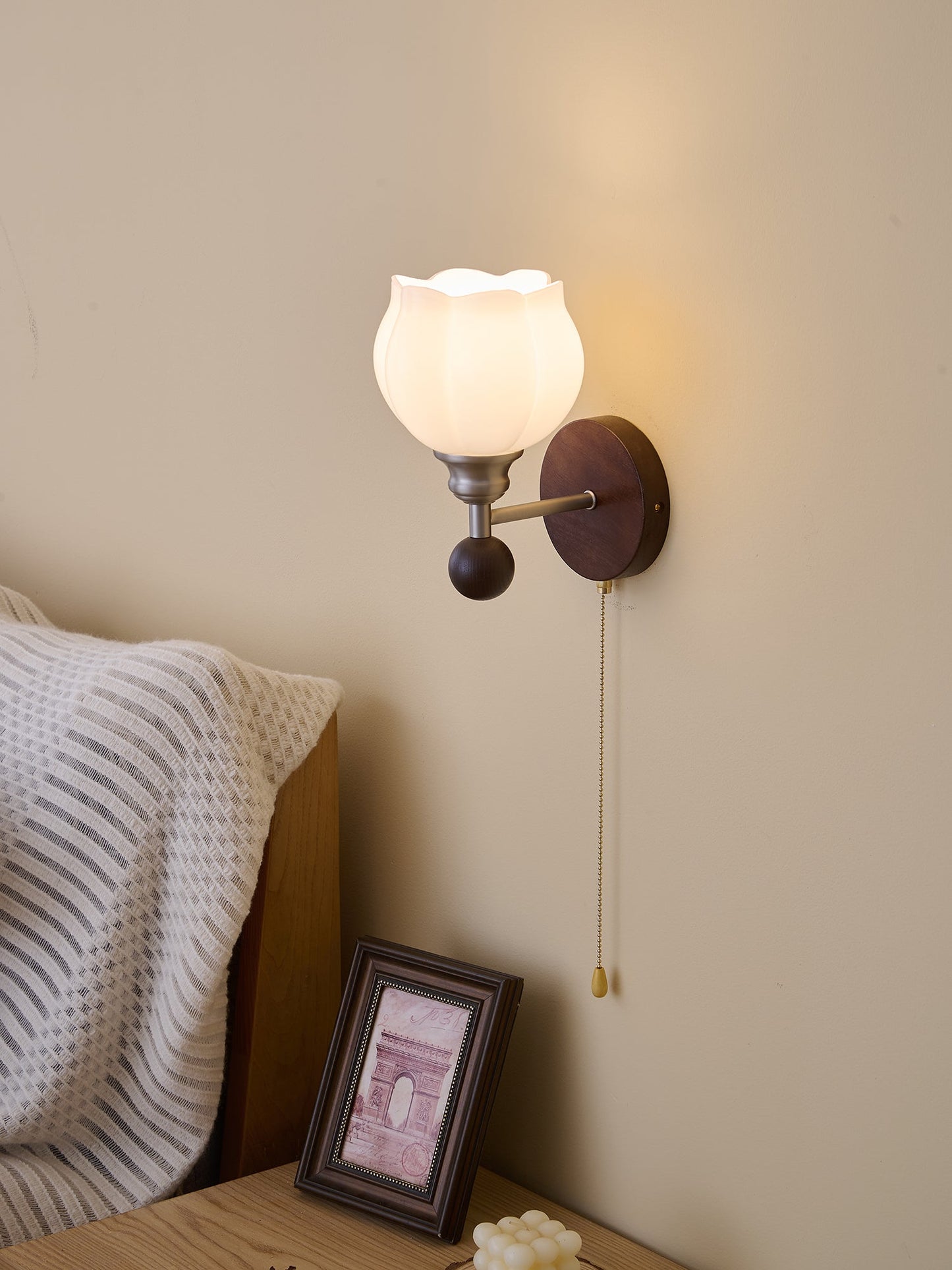 Lucille Wall Lamp - Hexagonal Glass Shade, Indoor Lighting