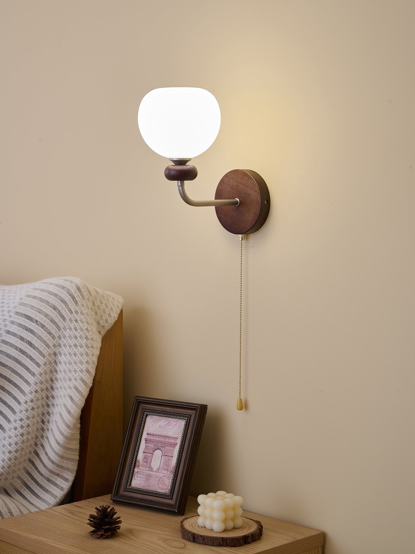 Lucille Wall Lamp - Hexagonal Glass Shade, Indoor Lighting