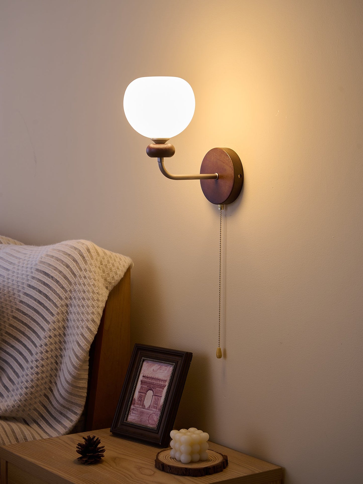 Lucille Wall Lamp - Hexagonal Glass Shade, Indoor Lighting