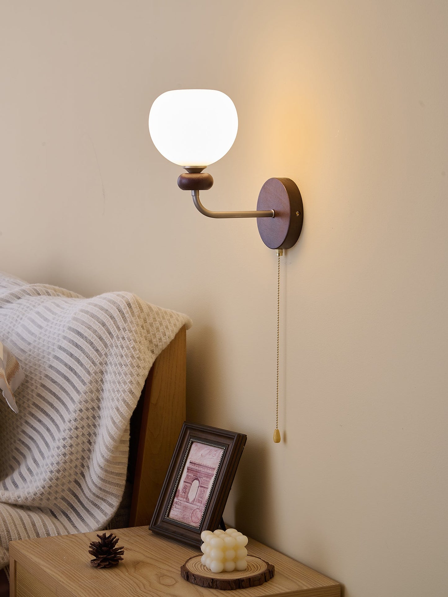 Lucille Wall Lamp - Hexagonal Glass Shade, Indoor Lighting