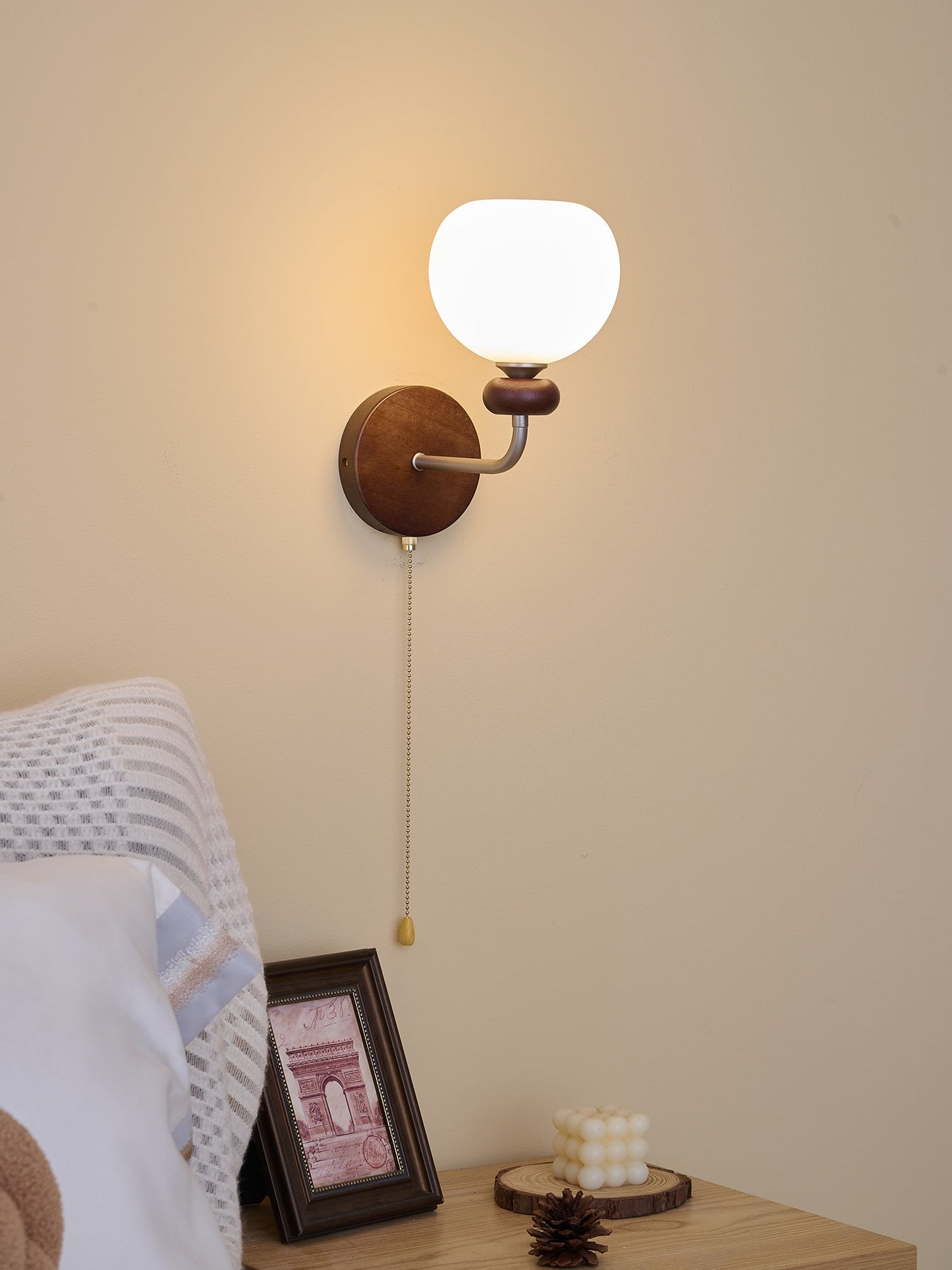 Lucille Wall Lamp - Hexagonal Glass Shade, Indoor Lighting