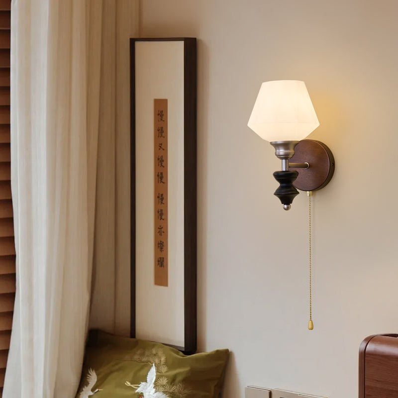 Lucille Wall Lamp - Hexagonal Glass Shade, Indoor Lighting
