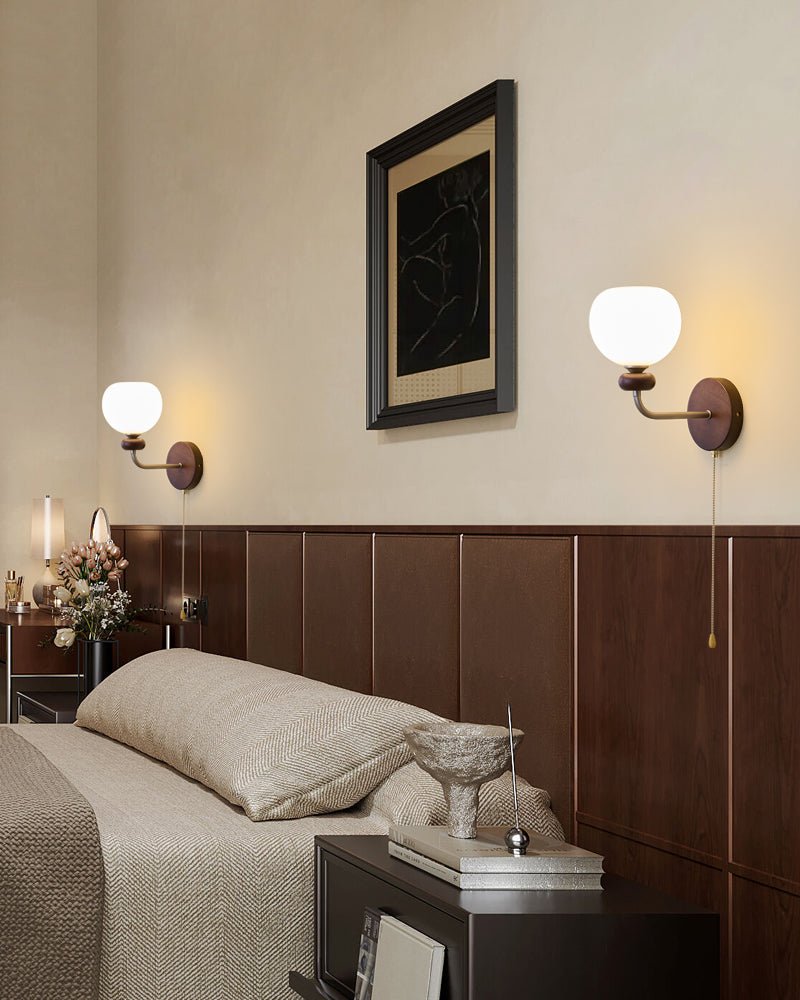 Lucille Wall Lamp - Hexagonal Glass Shade, Indoor Lighting