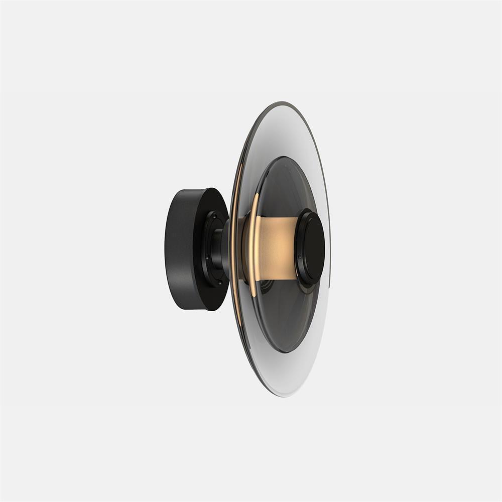 Luna A Disc Sconce - LED Wall Light in Black or Gold