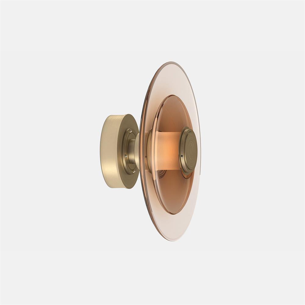Luna A Disc Sconce - LED Wall Light in Black or Gold