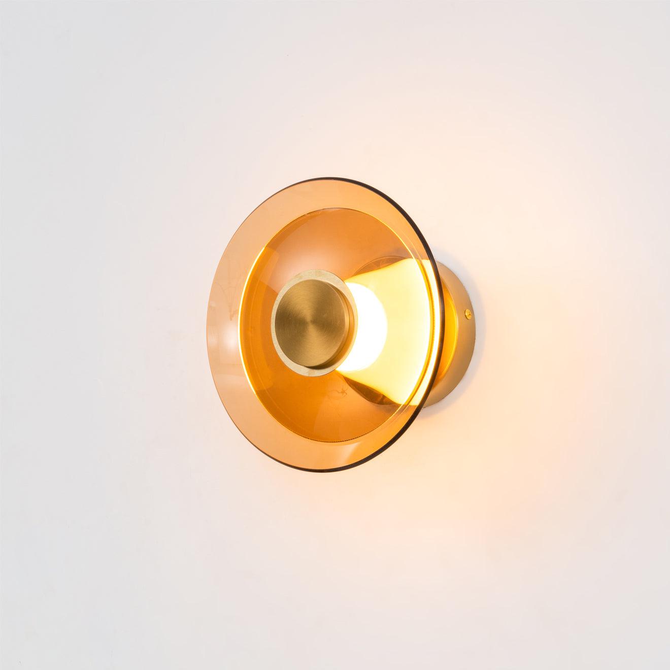Luna A Disc Sconce - LED Wall Light in Black or Gold