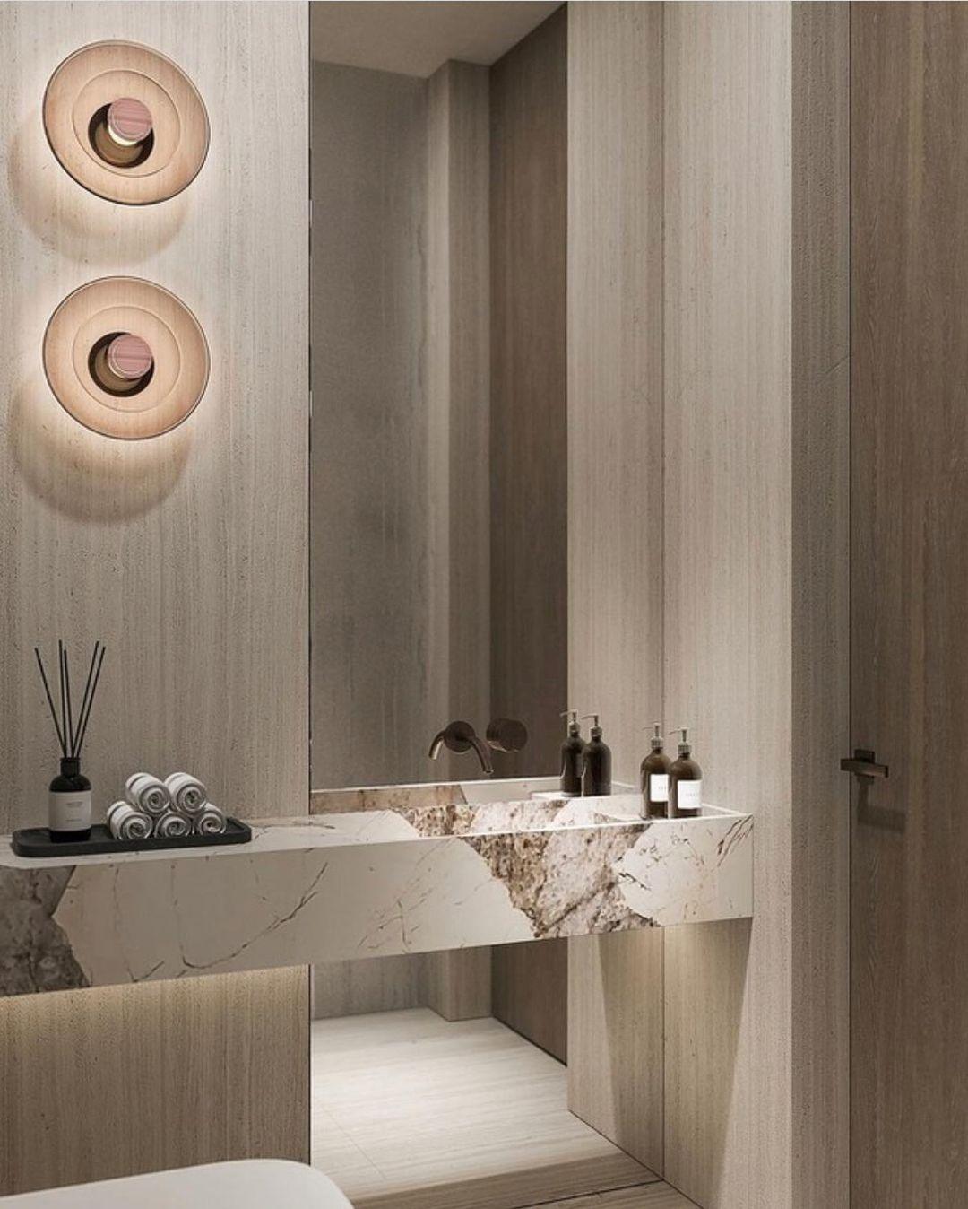 Luna A Disc Sconce - LED Wall Light in Black or Gold