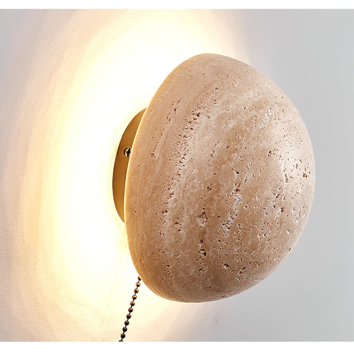 Luna Travertine Wall Light - Integrated LED Indoor Fixture